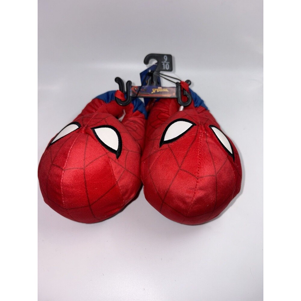 Official Licensed Marvel SpiderMan Plush House Slippers Children's Size 9/10 NWT